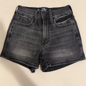 Hollister Dark Denim High-Rise Shorts